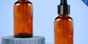 30ML Amber Glass Bottle With Black And White Dropper 18mm