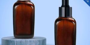 30ml amber square glass bottle