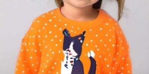 baby mummy kids trendy orange sweatshirt