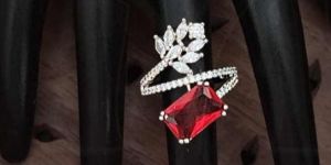 Women Ruby Twist Ring