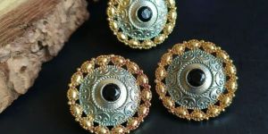 Tribal Oxidised Studs With Ring For Women