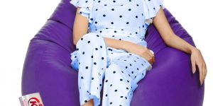 Purple Coaster Shine Teardrop Bean Bag Cover Without Beans -3XL