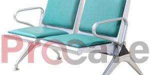 Two Seater Waiting Chair With Cushion Matt Finish