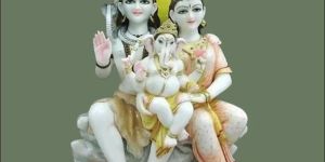 Shiv Parivar Marble Statue
