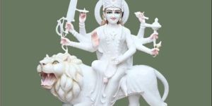 White Marble Durga Murti