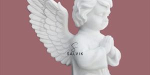 White Marble Praying Angel Statues For Decor