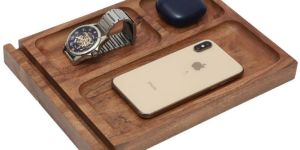 3 Section Wooden Food Serving Tray