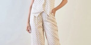 Women Premium Cotton Satin Coord Set With Waistcoat Styling