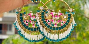 Morr Womens Chandbali Jhumka Earrings