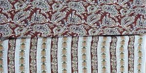 Unstitched Multicolor Cotton Printed Suit Material