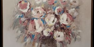 Soft Pastel Floral Art For Decor