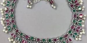 Women Stones German Silver Necklace Sets