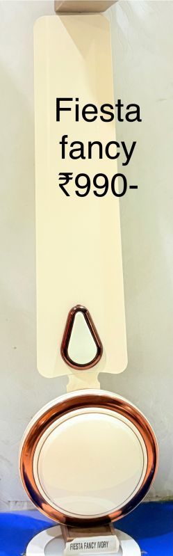 Fiesta Fancy White & Rose Gold 3 Blade Ceiling Fan