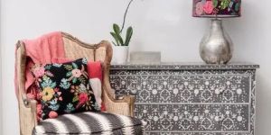 Meera Chest of Drawers - Grey In Mother of Pearl