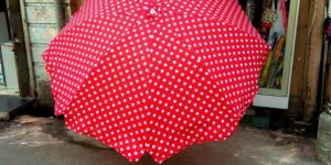 7 and 8 Feet Sponge Print Garden Umbrella