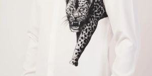 Leopard Hand Painted Shirt