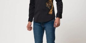 Men's Premium Black Cotton Shirt