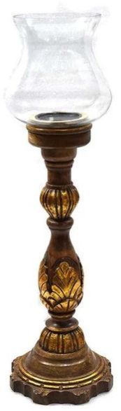 Wooden Hand-Carved Candle Stand