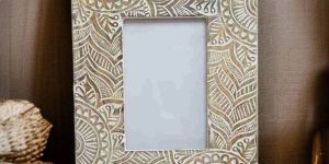 Wooden Hand-Carved Photo Frame