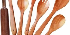 Wooden Spoon Set (6 Pcs) + Belan
