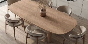 Wooden Top Dining Table Set