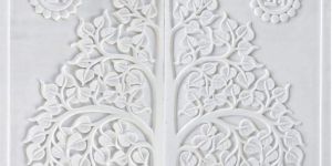 White Rectangular Marble Jali