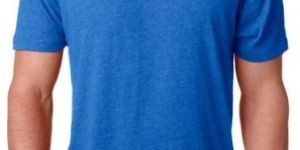 Mens Plain Poly Cotton V Neck T Shirt