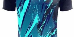 Mens Poly Cotton Printed Round Neck T Shirt