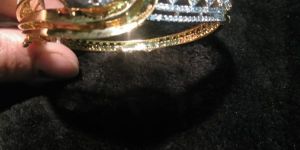 Metal Golden Designer American Diamond Bracelet