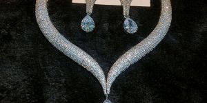 Nano Stone American Diamond Necklace Set