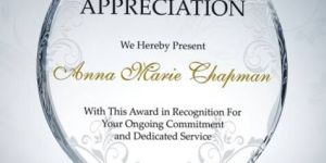 Round Appreciation Crystal Trophy