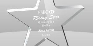 Transparent Star Crystal Trophy