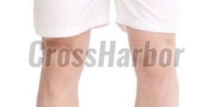 Mens White Cotton Shorts with Back Pocket
