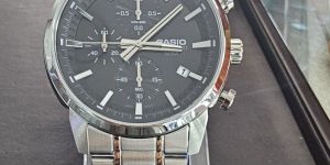 Casio Analog Silver & Black Mens Watch