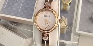 Guess Golden Analog Dial Ladies Watch