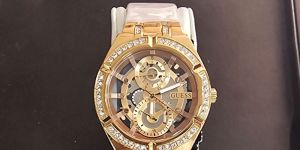 Guess Golden Round Dial Ladies Watch
