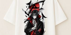 Unisex Anime Print Oversized T Shirt