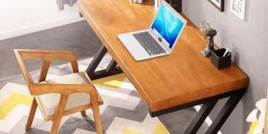 VIKINTERIO Modern Rustic Office Study Table