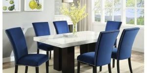 WTL Marble Top Six Seater Dining Set