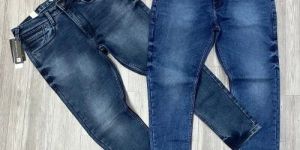 Mens Washed Denim Jeans