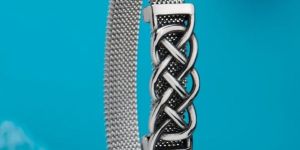 Platinum Cabal Mens Cuff Bracelet