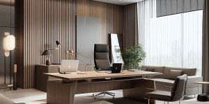 Rectangular Wooden Office Boss Table