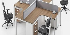 Wooden Office Cubicle Workstation