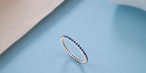 Ladies Round Zircon Stone German Silver Ring