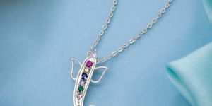 Ladies Silver Blessing Ganesha Multicolor Zircon Stone Pendant With Chain