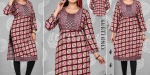 Rayon Foil Print Kurti