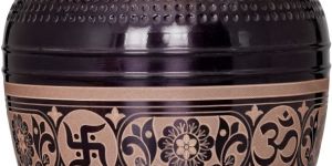 Antique Etching Copper Matka with Lacquered