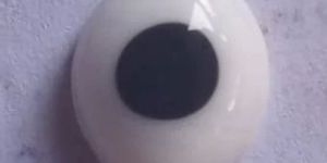 White & Black Eye Glass Beads
