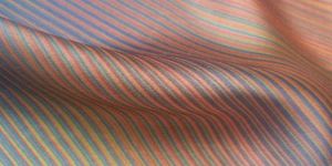 Warm Lines on Aqua Printed Fabric