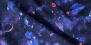 Voilet Night Printed Fabric